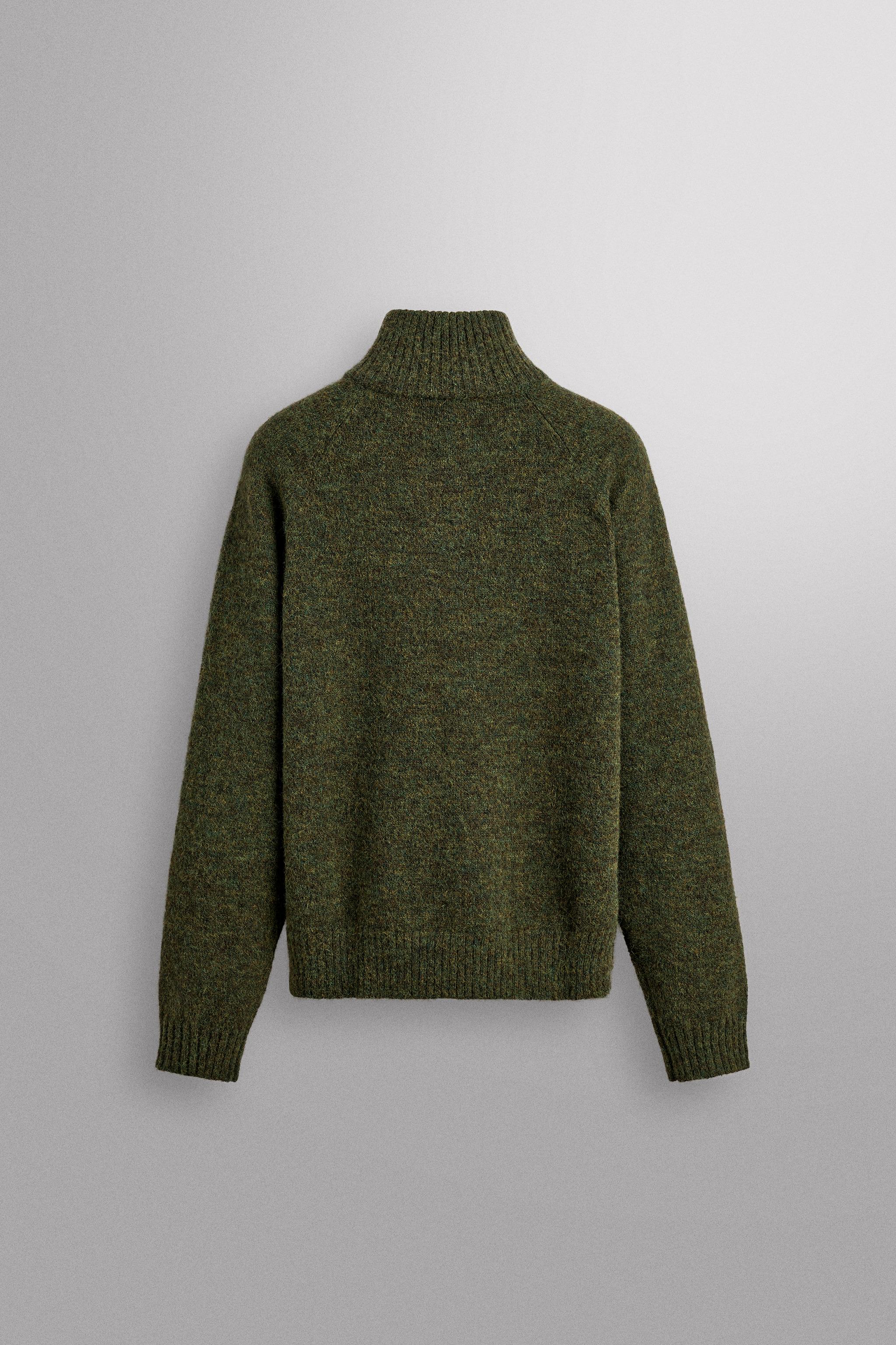 WOOL BLEND QUARTER-ZIP JUMPER